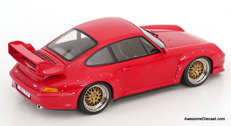 1996 Porsche 911 (993) GT2, Guards Red 1:18 Diecast Model Car by KK Scale