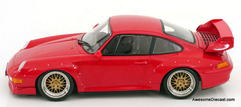 1996 Porsche 911 (993) GT2, Guards Red 1:18 Diecast Model Car by KK Scale