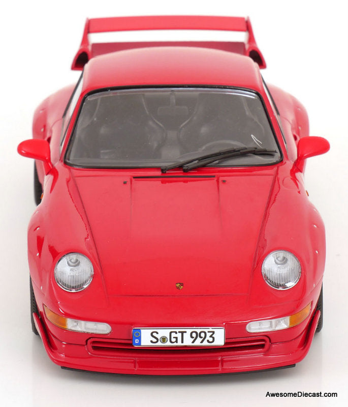 1996 Porsche 911 (993) GT2, Guards Red 1:18 Diecast Model Car by KK Scale