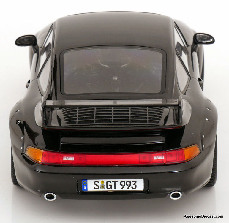 1996 Porsche 911 (993) GT2, Black 1:12 Diecast Model Car by KK Scale