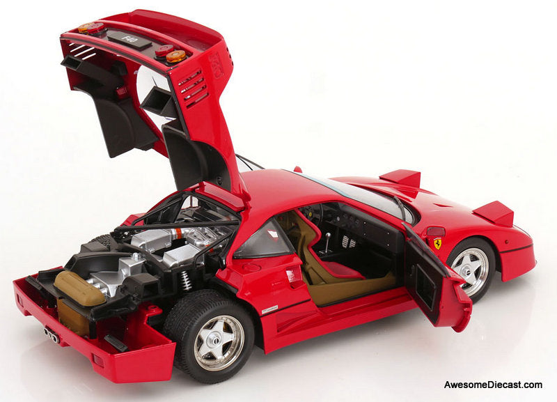 1987 Ferrari F40, Red 1:12 Diecast Model Car by KK Scale