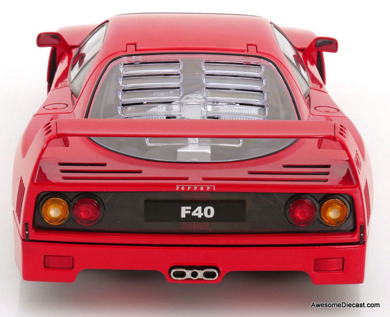 KK Scale 1/12 フェラーリ F40 1987 (レッド) 1987 Ferrari F40, Red 1:12 Diecast Model Car by KK Scale – Awesome