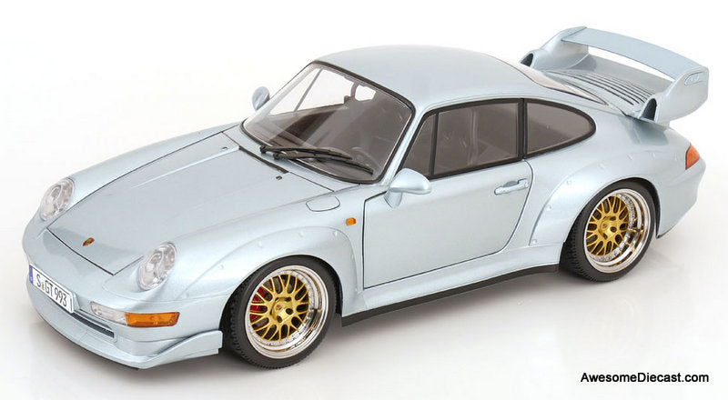 1996 Porsche 911 (993) GT2, Silver 1:12 Diecast Model Car by KK Scale