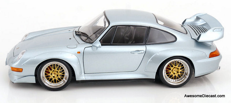 1996 Porsche 911 (993) GT2, Silver 1:12 Diecast Model Car by KK Scale