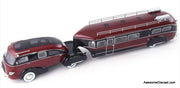 1936 Zephyr Land Yacht Designed by Brooks Stevens, Red/Black 1:43 Resin Cast Model Vehicle by AutoCult
