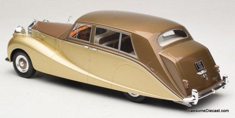 1956 Rolls-Royce Silver Wraith Empress by Hooper, Brown & Gold 1:18 Diecast Model Car by MCG