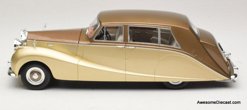 1956 Rolls-Royce Silver Wraith Empress by Hooper, Brown & Gold 1:18 Diecast Model Car by MCG