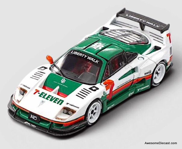 Ferrari F-40 Gull Wing 7-11 Livery 1:64 Diecast Model Car by Demon King