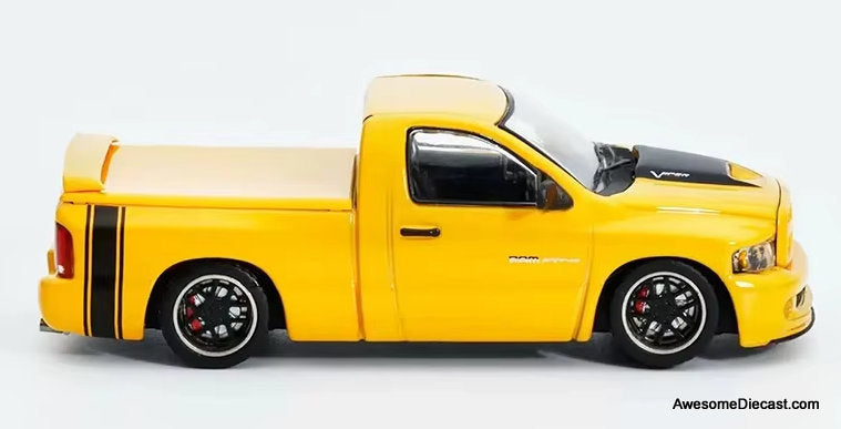 Dodge Ram SRT-10 Pick-Up, Yellow 1:64 Diecast Model Truck by Shoom64