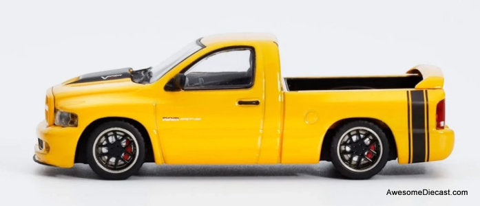 Dodge Ram SRT-10 Pick-Up, Yellow 1:64 Diecast Model Truck by Shoom64