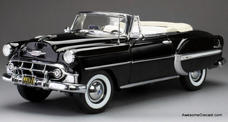 1953 Chevrolet Bel Air Convertible, Black 1:18 Diecast Model Car by Sun Star