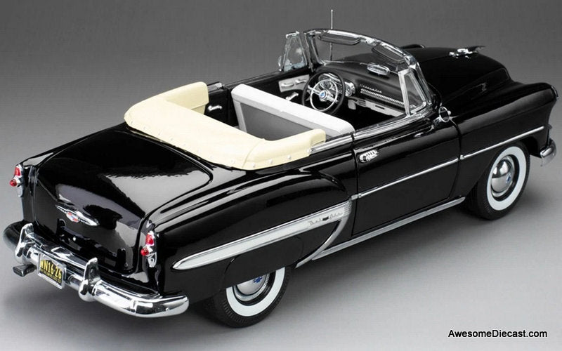 1953 Chevrolet Bel Air Convertible, Black 1:18 Diecast Model Car by Sun Star