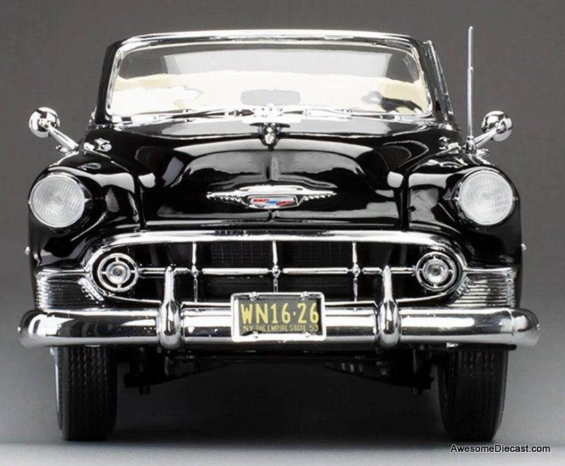 1953 Chevrolet Bel Air Convertible, Black 1:18 Diecast Model Car by Sun Star