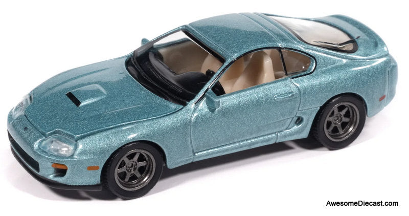 1998 Toyota Supra, Caribbean Green 1:64 Diecast Model Car by Auto World