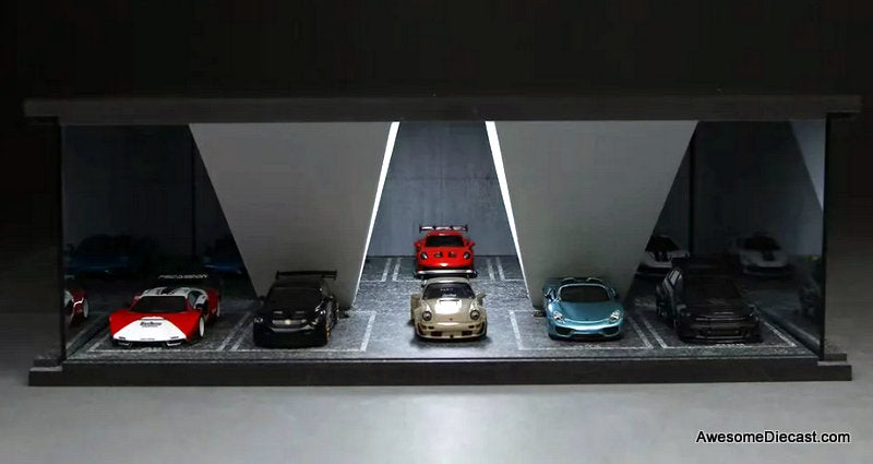Underground Parking Garage Diorama w/Lighting 1:64 Diorama by MoreArt