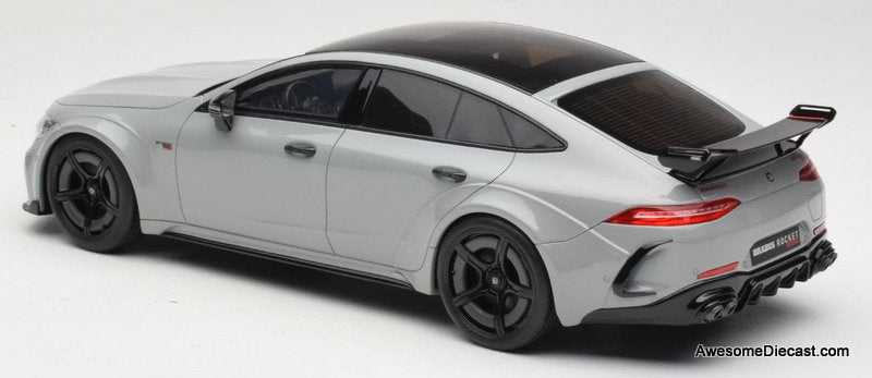2024 Mercedes AMG GT63 S Brabus Rocket 1000 (C192), Nardo Gray 1:18 Resin Cast Model Car by GT Spirit