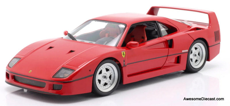 1987 Ferrari F40, 1:18 Diecast Model Car by Burago