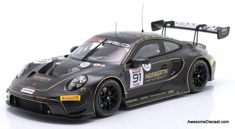 Porsche 911 GT3 R #91 Herberth Motorsport 24Hr Spa 2025, 1:18 Diecast Model Car by IXO