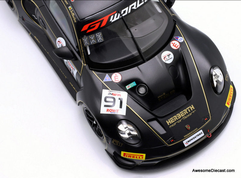 Porsche 911 GT3 R #91 Herberth Motorsport 24Hr Spa 2025, 1:18 Diecast Model Car by IXO