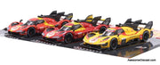 3-Car Set Ferrari 499P Triple Winner 24h LeMans 1:43 Diecast Model Car by Burago