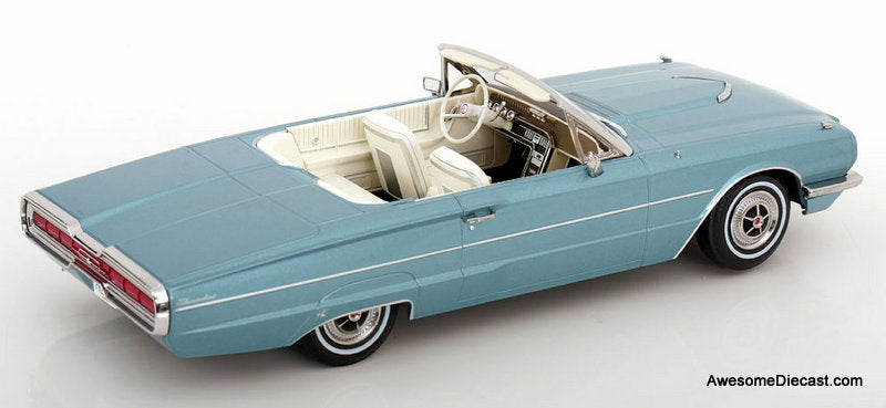 1966 Ford Thunderbird Convertible, Metallic Blue 1:18 Diecast Model Car by KK Scale
