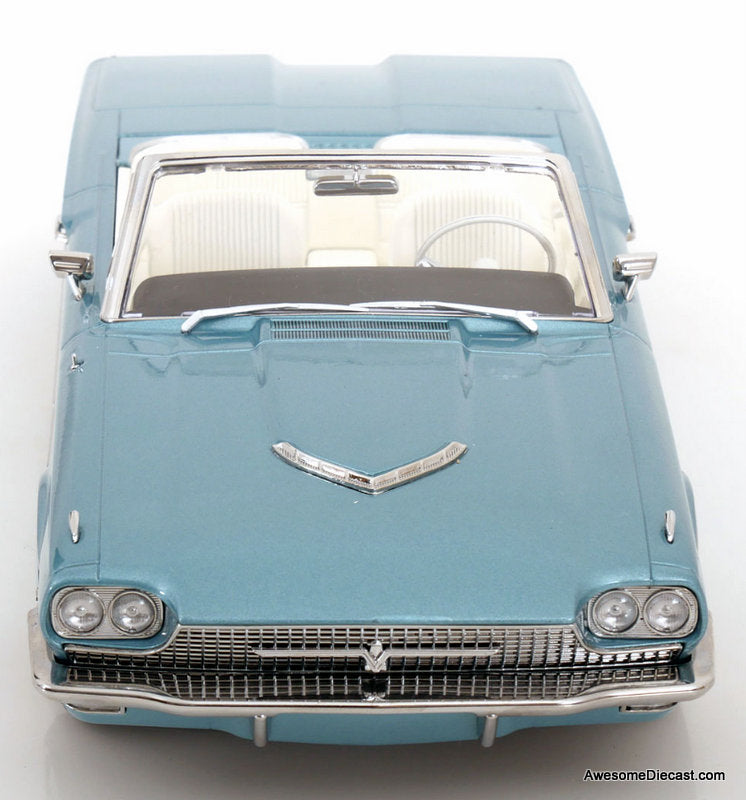 1966 Ford Thunderbird Convertible, Metallic Blue 1:18 Diecast Model Car by KK Scale