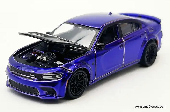 2021 Dodge Charger SRT Hellcat Redeye, Purple Chrome 1:64 Diecast Model Car by Auto World