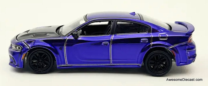 2021 Dodge Charger SRT Hellcat Redeye, Purple Chrome 1:64 Diecast Model Car by Auto World