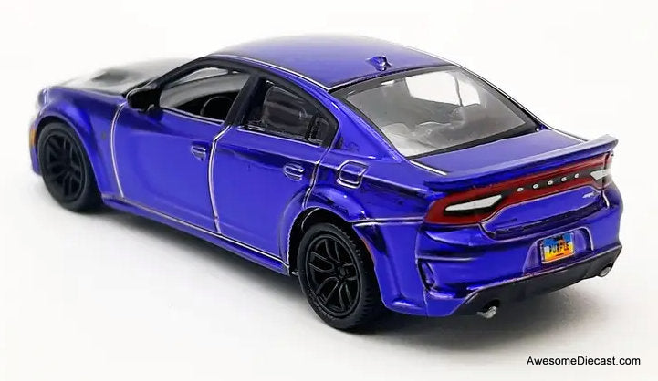 2021 Dodge Charger SRT Hellcat Redeye, Purple Chrome 1:64 Diecast Model Car by Auto World