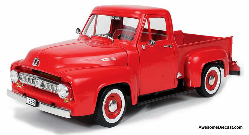1953 Ford F-150 Pick-Up, Red 1:18 Diecast Model Truck by Lucky Diecast