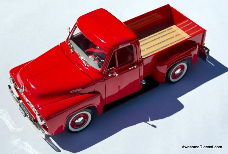 1953 Ford F-150 Pick-Up, Red 1:18 Diecast Model Truck by Lucky Diecast
