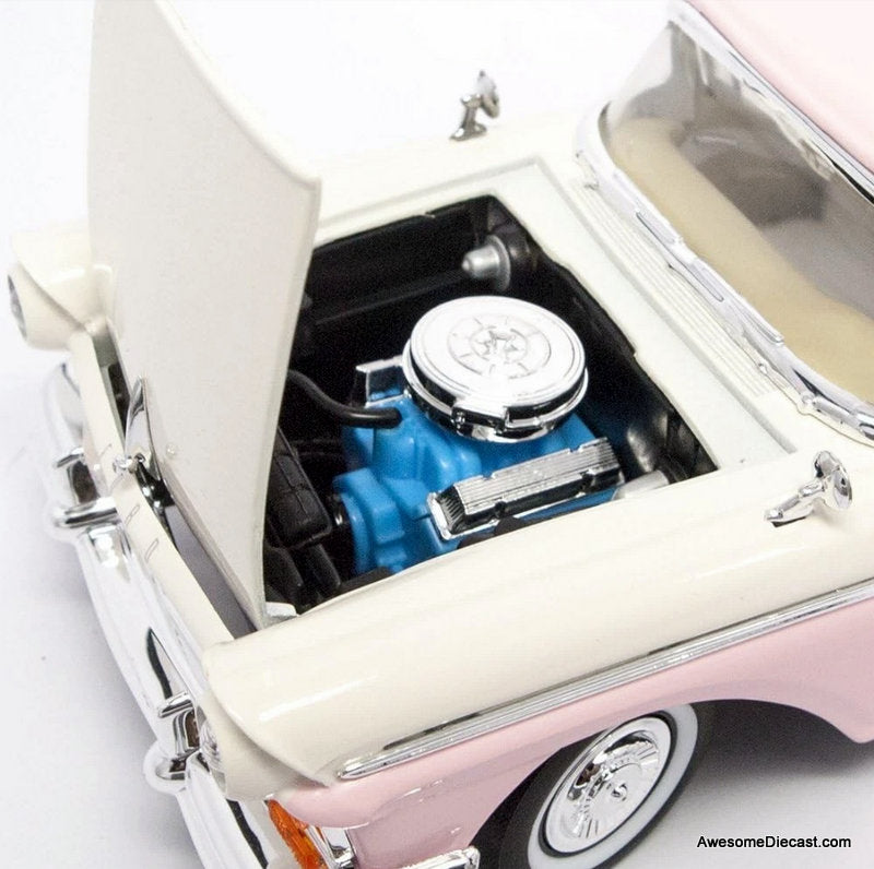 1957 Ford Ranchero, Pink/White 1:18 Diecast Model Car by Road Signature