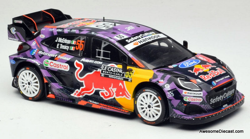 Ford Puma Rally1 #55, Monte Carlo Rally 2025 1:18 Diecast Model Car by IXO
