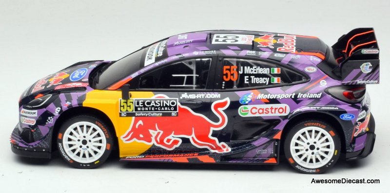 Ford Puma Rally1 #55, Monte Carlo Rally 2025 1:18 Diecast Model Car by IXO