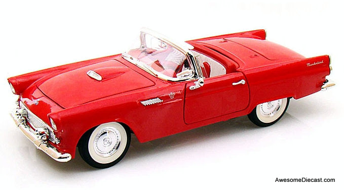 1955 Ford Thunderbird, Red 1:18 Diecast Model Car by Road Signature