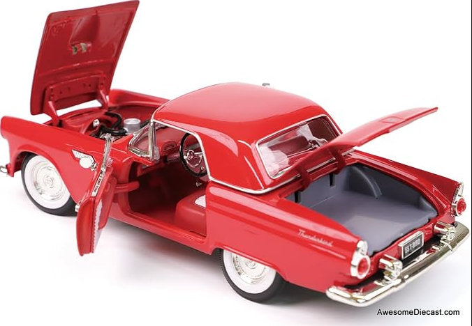 1955 Ford Thunderbird, Red 1:18 Diecast Model Car by Road Signature
