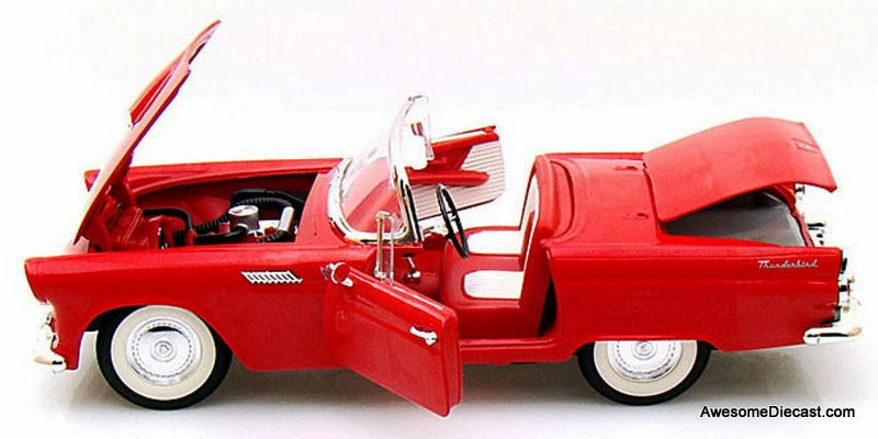 1955 Ford Thunderbird, Red 1:18 Diecast Model Car by Road Signature