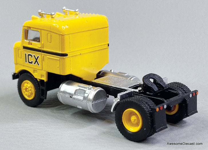 1950 Kenworth Bullnose Tractor w/Trailer "ICX" (Illinois California eXpress) 1:87 ABS Plastic Model Truck by Brekina