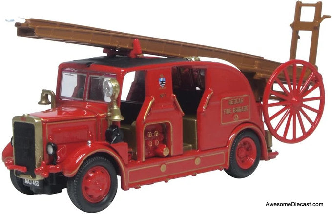 Leyland Cub FX7 Fire Truck: Redcar Fire Brigade 1:76 Diecast Model Fire Truck by Oxford Diecast