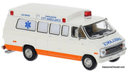 Dodge B-200 Las Cruces EMS Ambulance 1:87 ABS Plastic Model Ambulance by Brekina