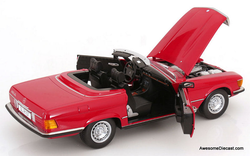 1979 Mercedes-Benz 450SL, Red (Euro Version) 1:12 Diecast Model Car by KK Scale