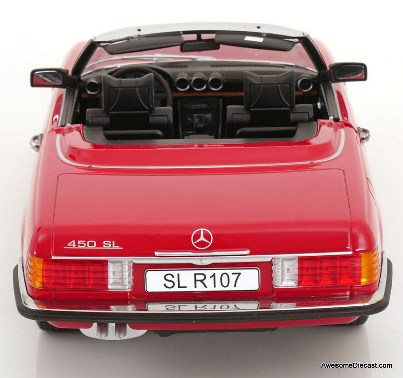 1979 Mercedes-Benz 450SL, Red (Euro Version) 1:12 Diecast Model Car by KK Scale