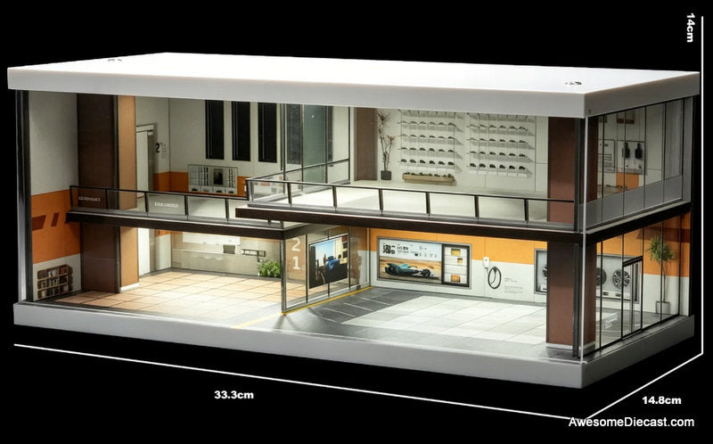 Light Coffee Car House w/Lighting Diorama by Shou Cang