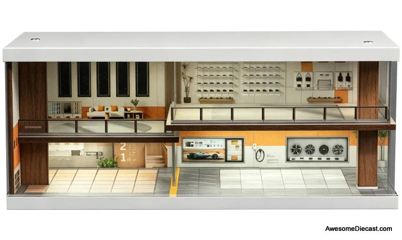 Light Coffee Car House w/Lighting Diorama by Shou Cang
