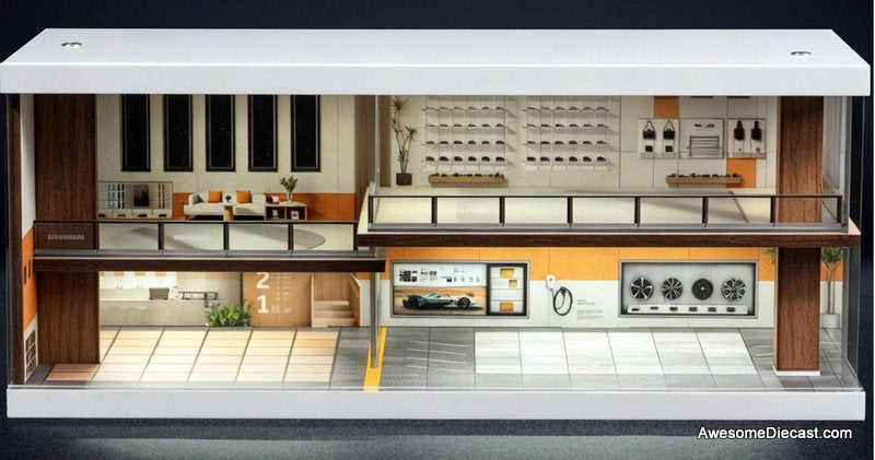Light Coffee Car House w/Lighting Diorama by Shou Cang