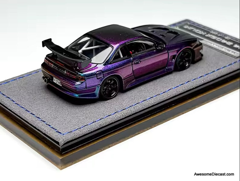 Nissan Silvia S14 Kouki, Chameleon 1:64 Diecast Model Car by