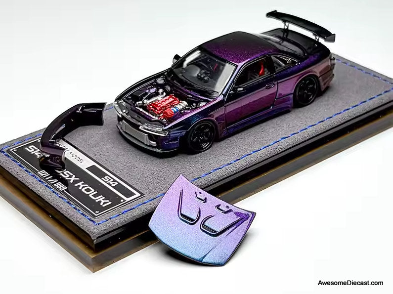 Nissan Silvia S14 Kouki, Chameleon 1:64 Diecast Model Car by Mortal