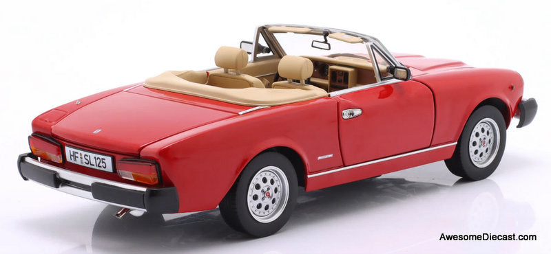 1982 Fiat 124 Pininfarina Spider Europa, Red 1:18 Diecast Model Car by Touring Model Cars
