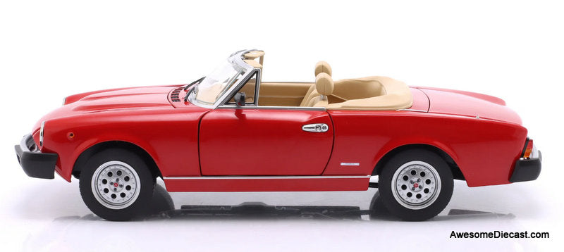 1982 Fiat 124 Pininfarina Spider Europa, Red 1:18 Diecast Model Car by Touring Model Cars