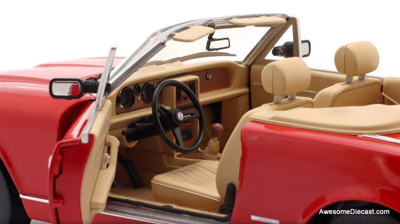1982 Fiat 124 Pininfarina Spider Europa, Red 1:18 Diecast Model Car by Touring Model Cars